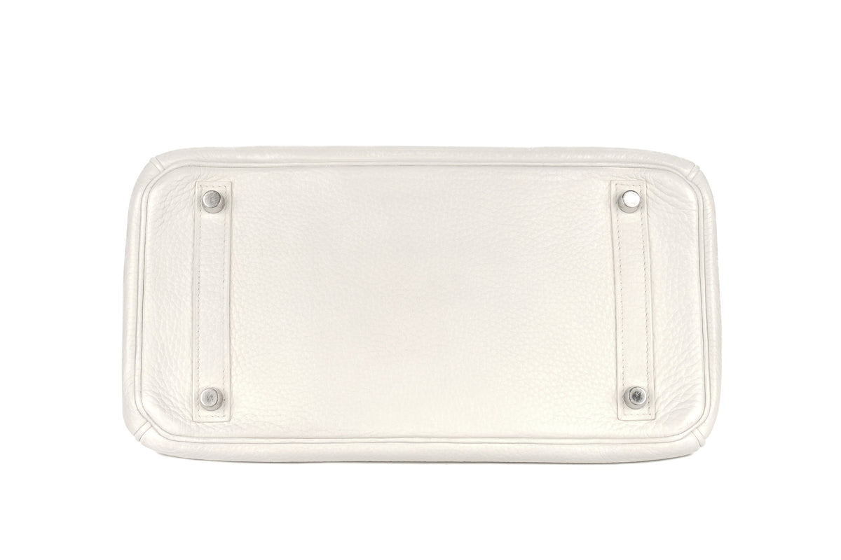 Hermès Birkin 30 White Clemence Palladium Hardware - view 6