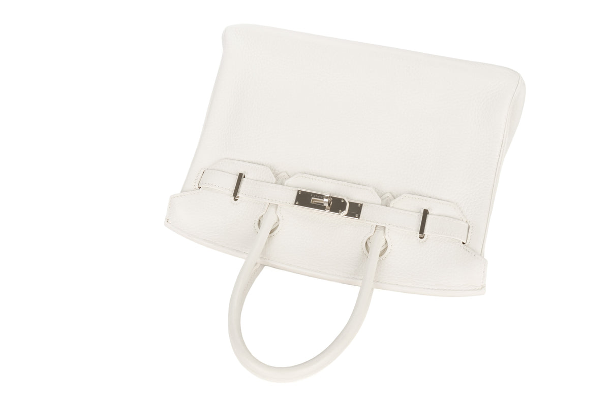 Hermès Birkin 30 White Clemence Palladium Hardware - view 8