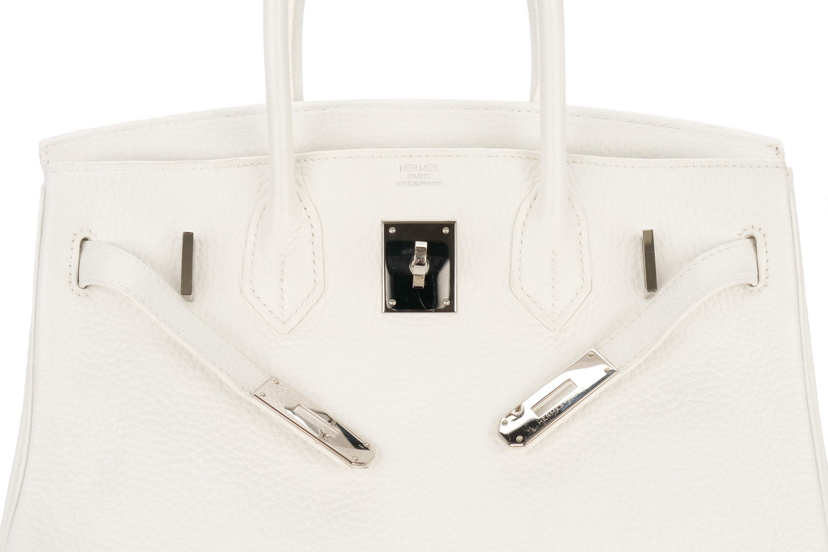 Hermès Birkin 30 White Clemence Palladium Hardware - view 9