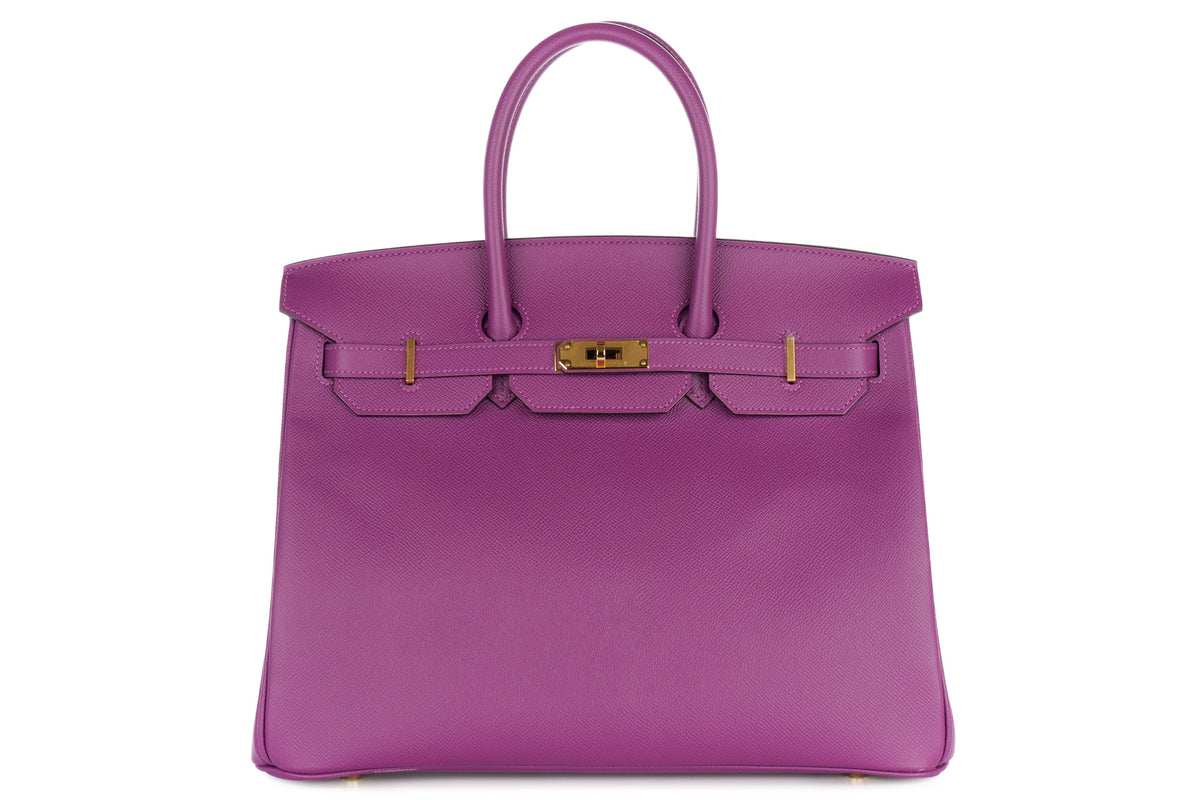 Hermès Birkin 35 Anemone Epsom Gold Hardware - view 1