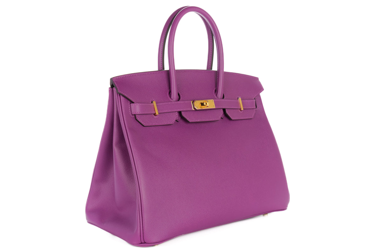 Hermès Birkin 35 Anemone Epsom Gold Hardware - view 2