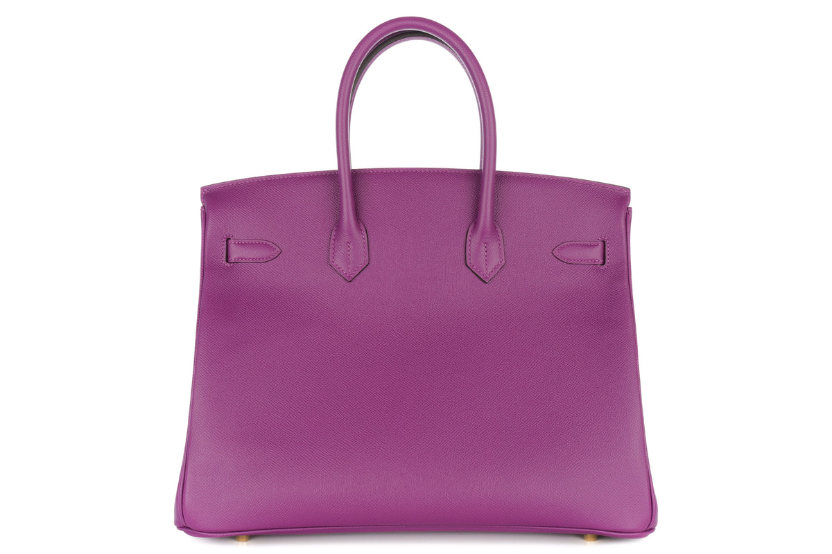 Hermès Birkin 35 Anemone Epsom Gold Hardware - view 3