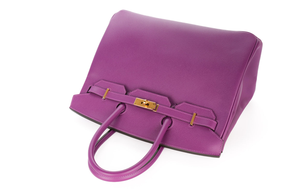 Hermès Birkin 35 Anemone Epsom Gold Hardware - view 8
