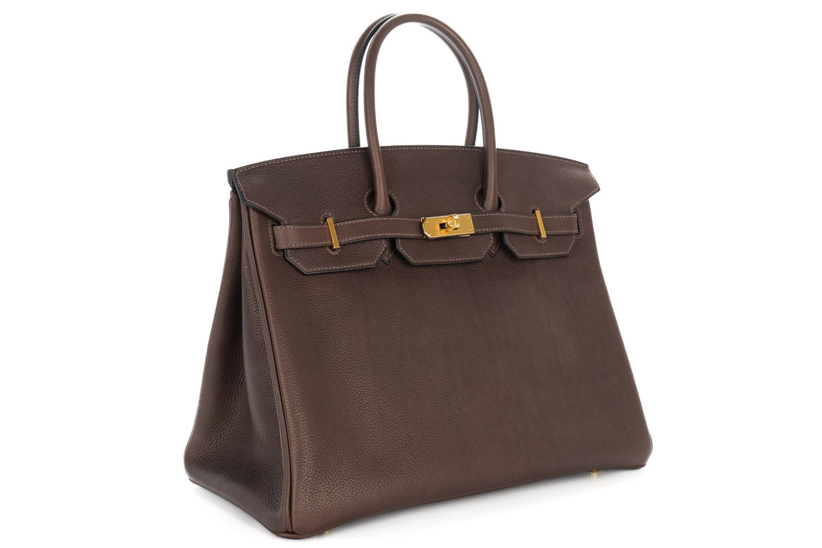 Hermès Birkin 35 Ebene Barenia Faubourg Gold Hardware - view 2