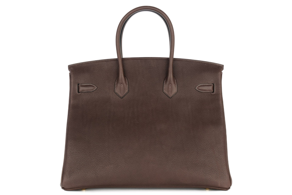 Hermès Birkin 35 Ebene Barenia Faubourg Gold Hardware - view 3