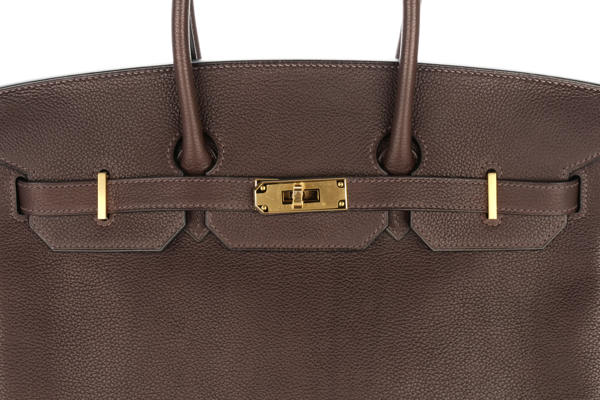 Hermès Birkin 35 Ebene Barenia Faubourg Gold Hardware - view 7