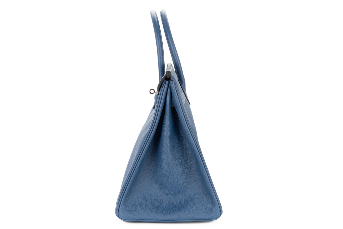 Hermès Birkin 35 Bleu Azur Epsom Retourne Palladium Hardware - view 4