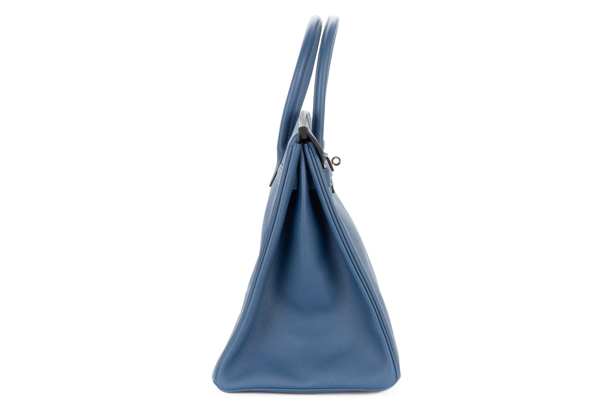 Hermès Birkin 35 Bleu Azur Epsom Retourne Palladium Hardware - view 5