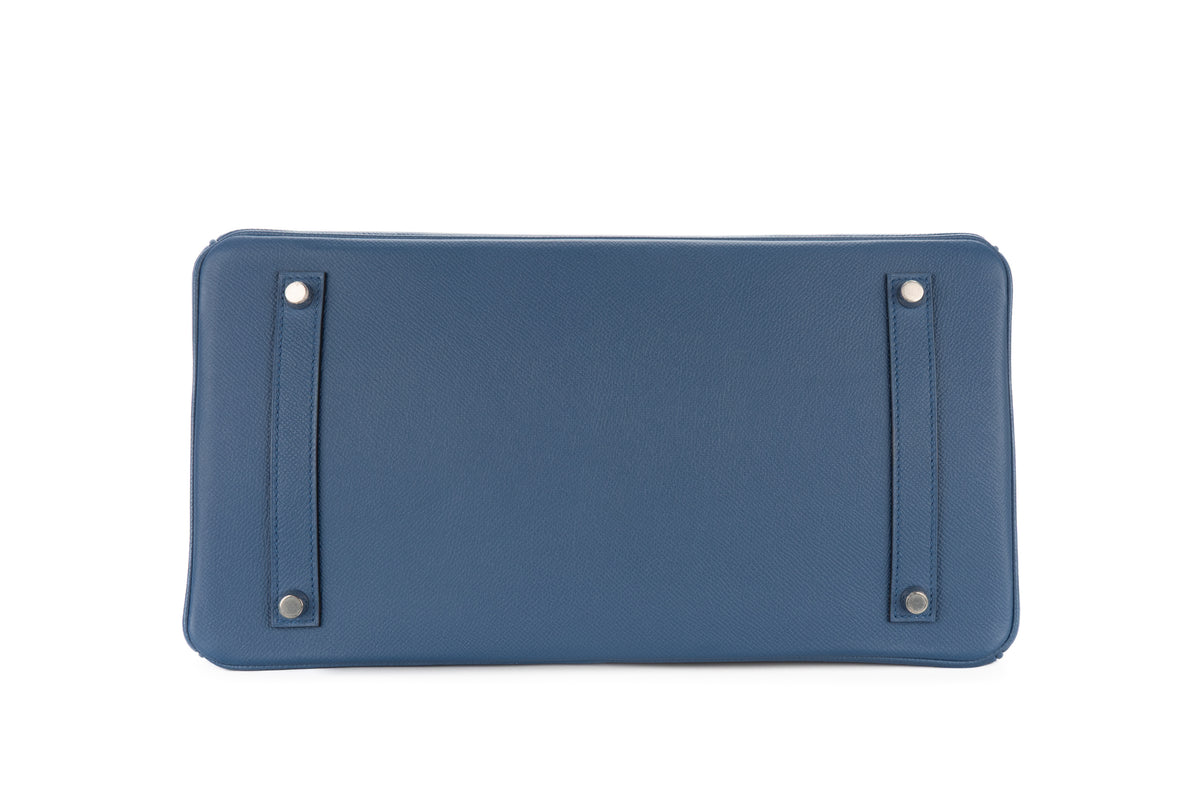 Hermès Birkin 35 Bleu Azur Epsom Retourne Palladium Hardware - view 6