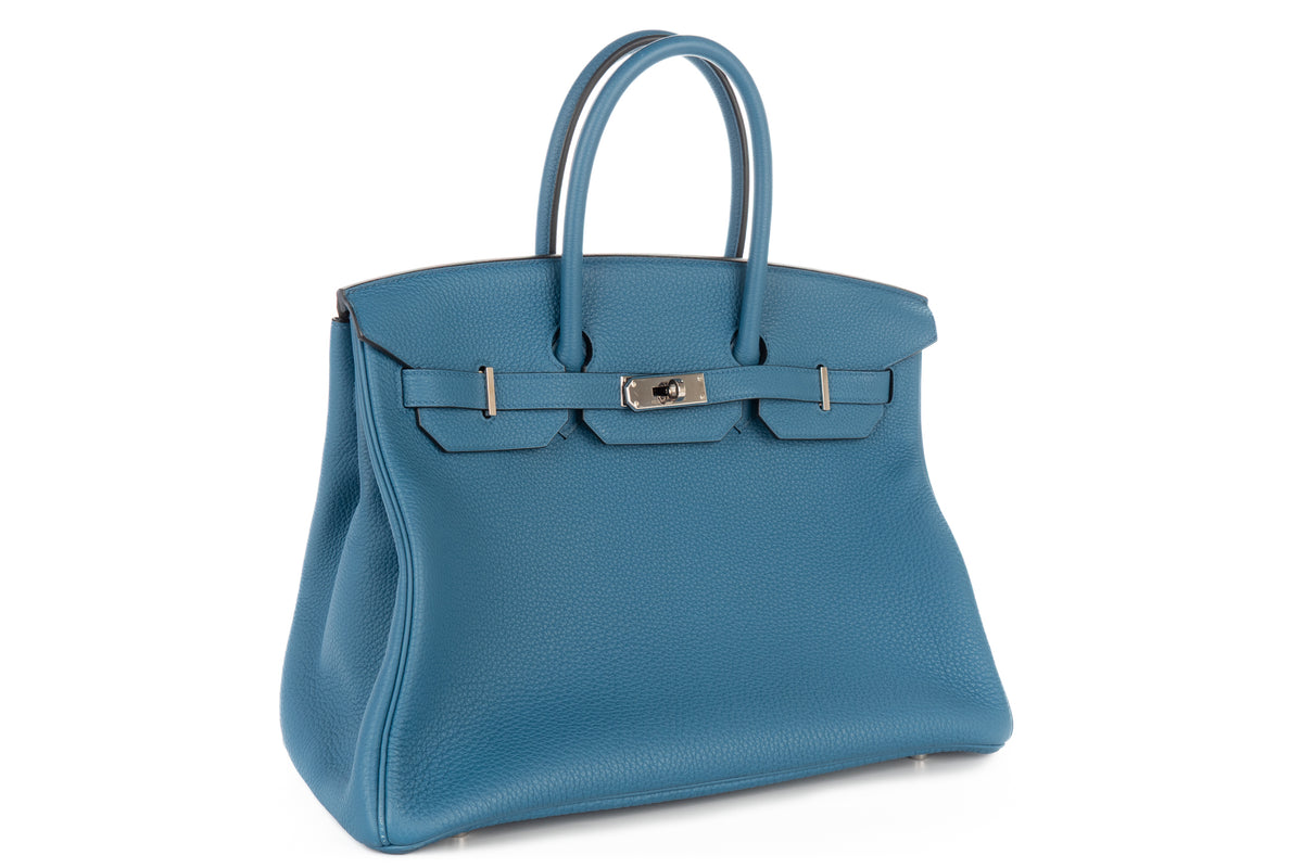 Hermès Birkin 35 Bleu Cobalt Togo Palladium Hardware - view 2