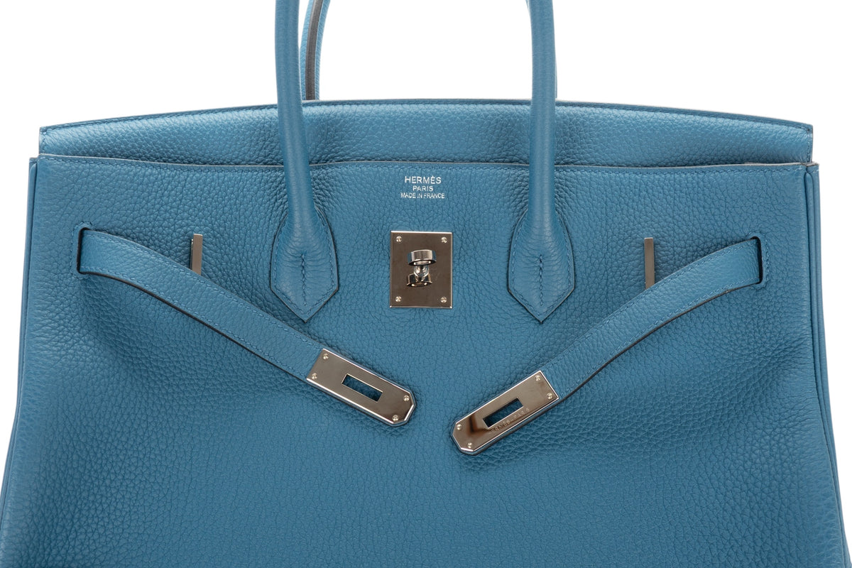 Hermès Birkin 35 Bleu Cobalt Togo Palladium Hardware - view 9
