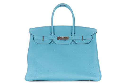 Hermès Birkin 35 Bleu De Nord Togo Palladium Hardware - view 1