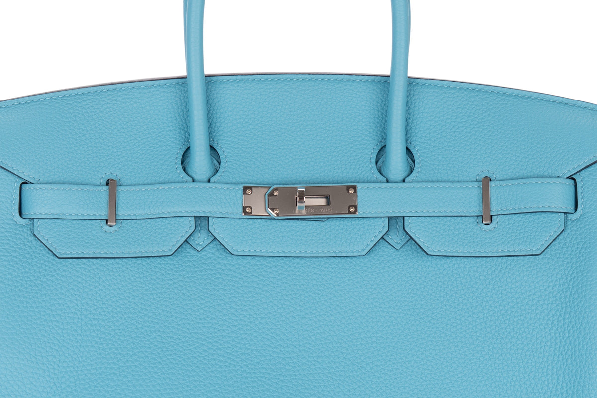 Hermès Birkin 35 Bleu De Nord Togo Palladium Hardware - view 7