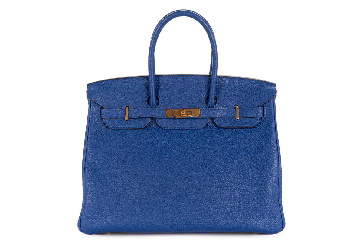 Hermès Birkin 35 Bleu Electric Togo Gold Hardware - view 1