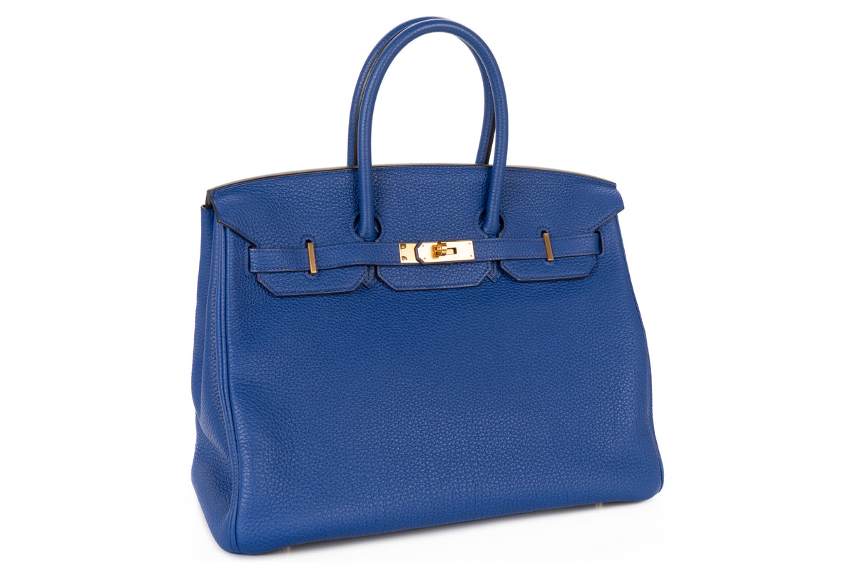 Hermès Birkin 35 Bleu Electric Togo Gold Hardware - view 2