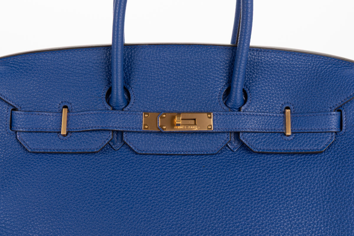 Hermès Birkin 35 Bleu Electric Togo Gold Hardware - view 7