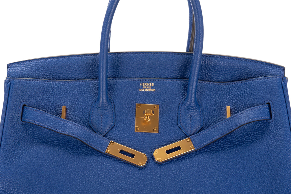 Hermès Birkin 35 Bleu Electric Togo Gold Hardware - view 9