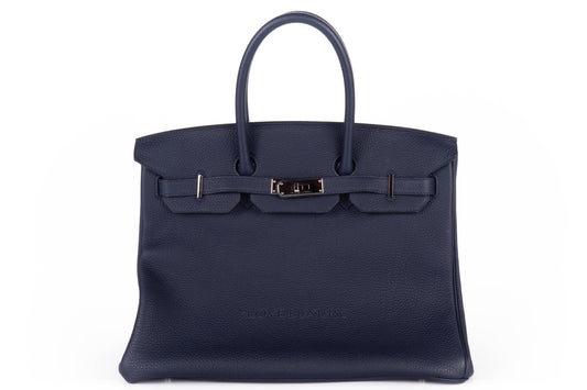 Hermès Birkin 35 Bleu Indigo Togo Palladium Hardware - view 1