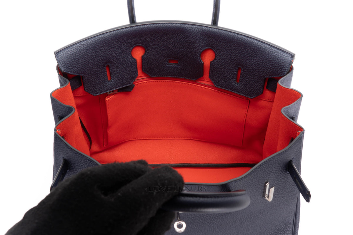 Hermès Birkin 35 Bleu Indigo Togo Palladium Hardware - view 11