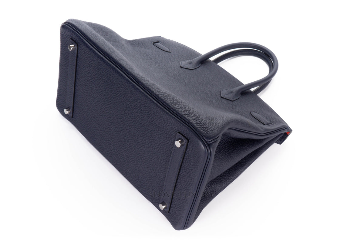 Hermès Birkin 35 Bleu Indigo Togo Palladium Hardware - view 15