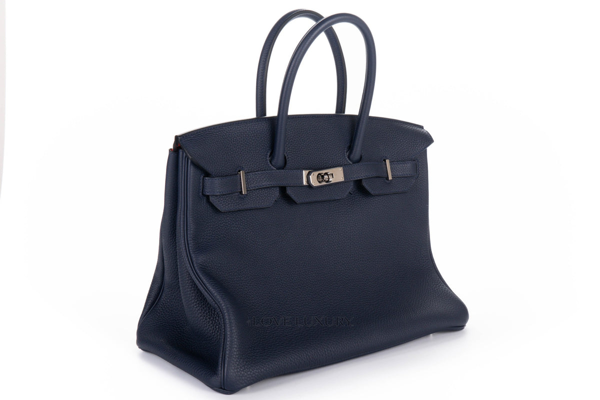 Hermès Birkin 35 Bleu Indigo Togo Palladium Hardware - view 2