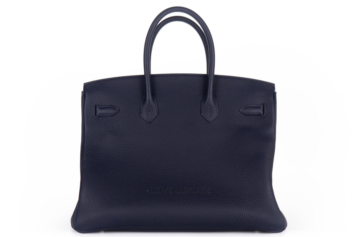 Hermès Birkin 35 Bleu Indigo Togo Palladium Hardware - view 3