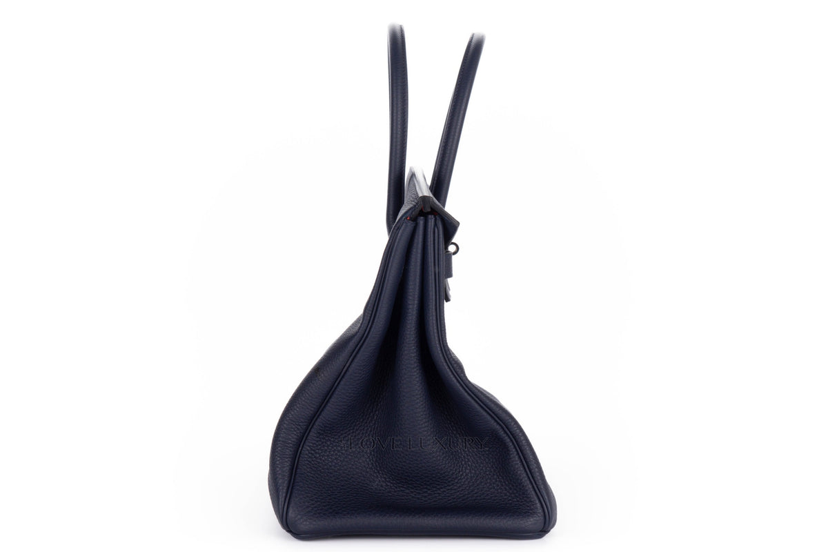 Hermès Birkin 35 Bleu Indigo Togo Palladium Hardware - view 5