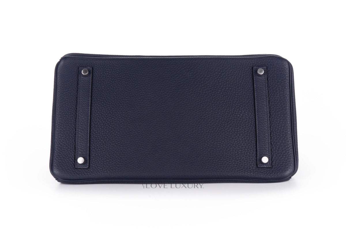 Hermès Birkin 35 Bleu Indigo Togo Palladium Hardware - view 6