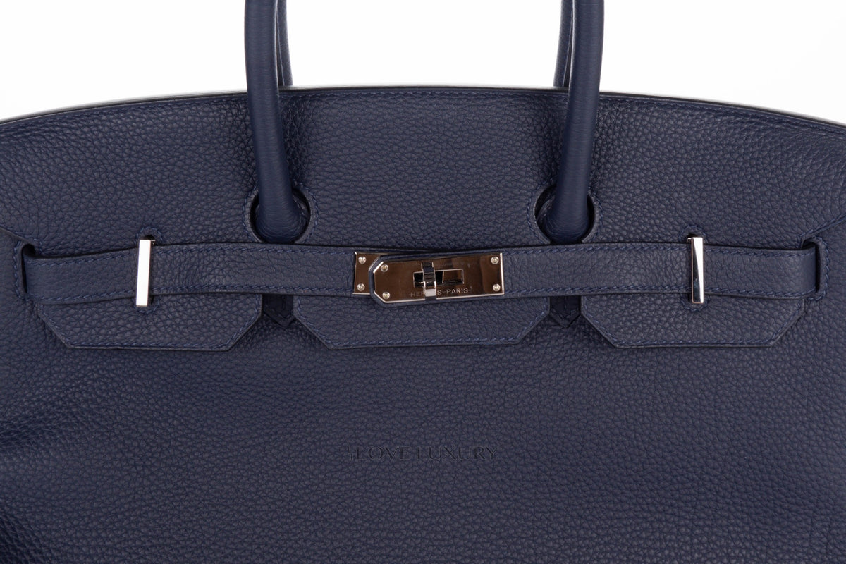 Hermès Birkin 35 Bleu Indigo Togo Palladium Hardware - view 7