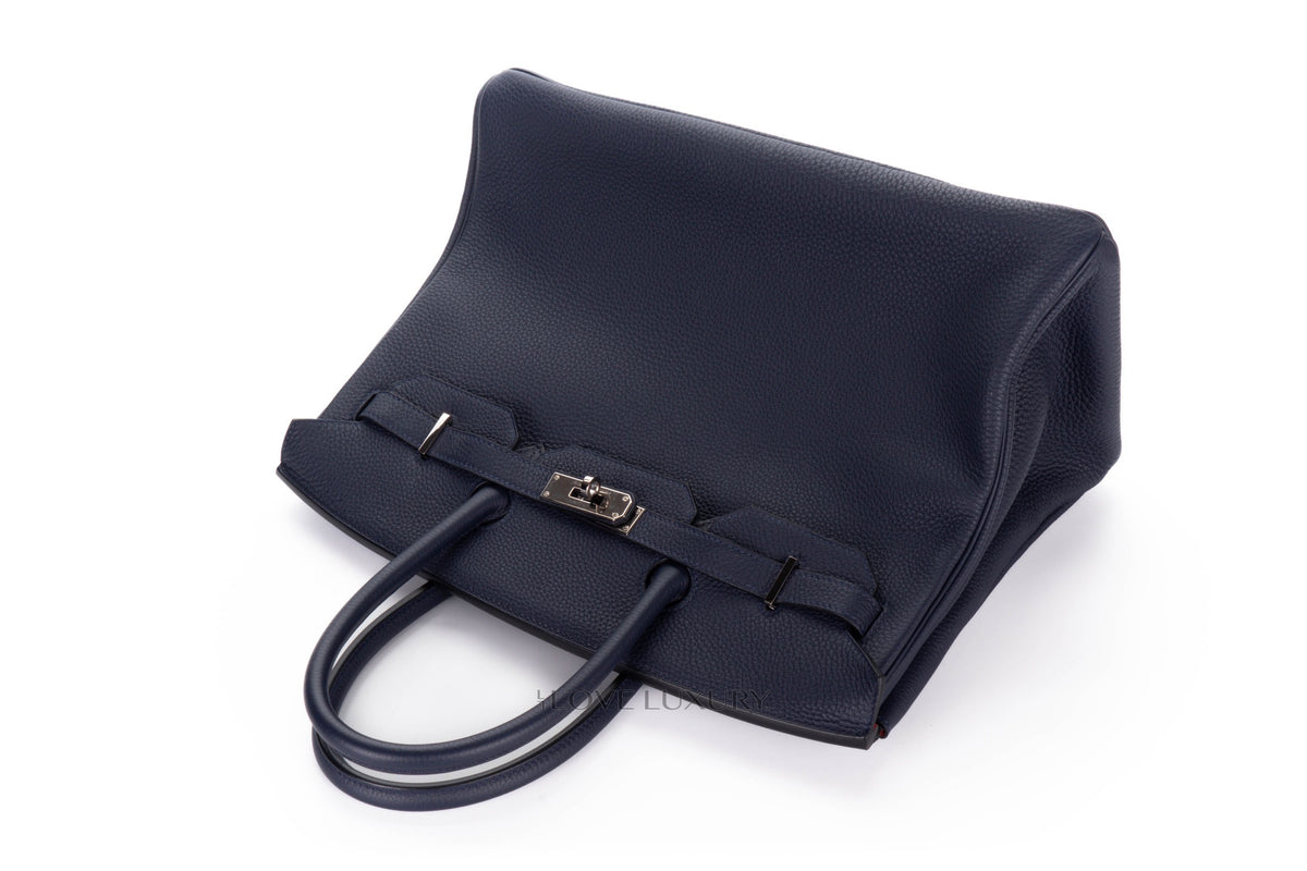 Hermès Birkin 35 Bleu Indigo Togo Palladium Hardware - view 8