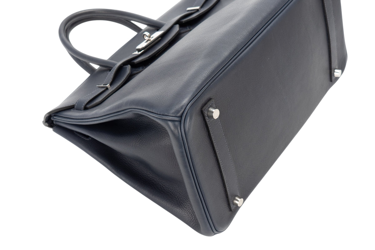 Hermès Birkin 35 Bleu Nuit Evercolor Palladium Hardware - view 10