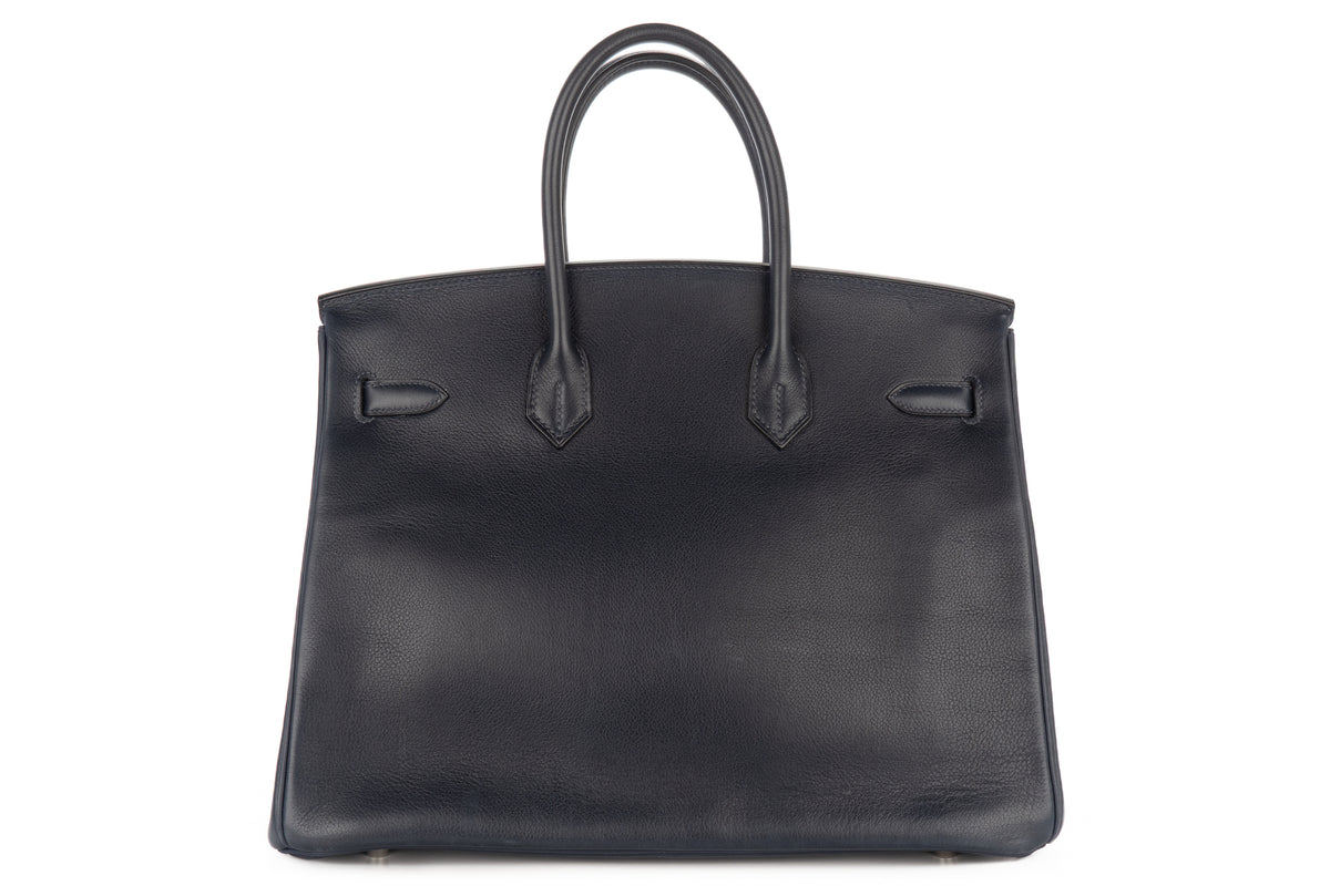 Hermès Birkin 35 Bleu Nuit Evercolor Palladium Hardware - view 3