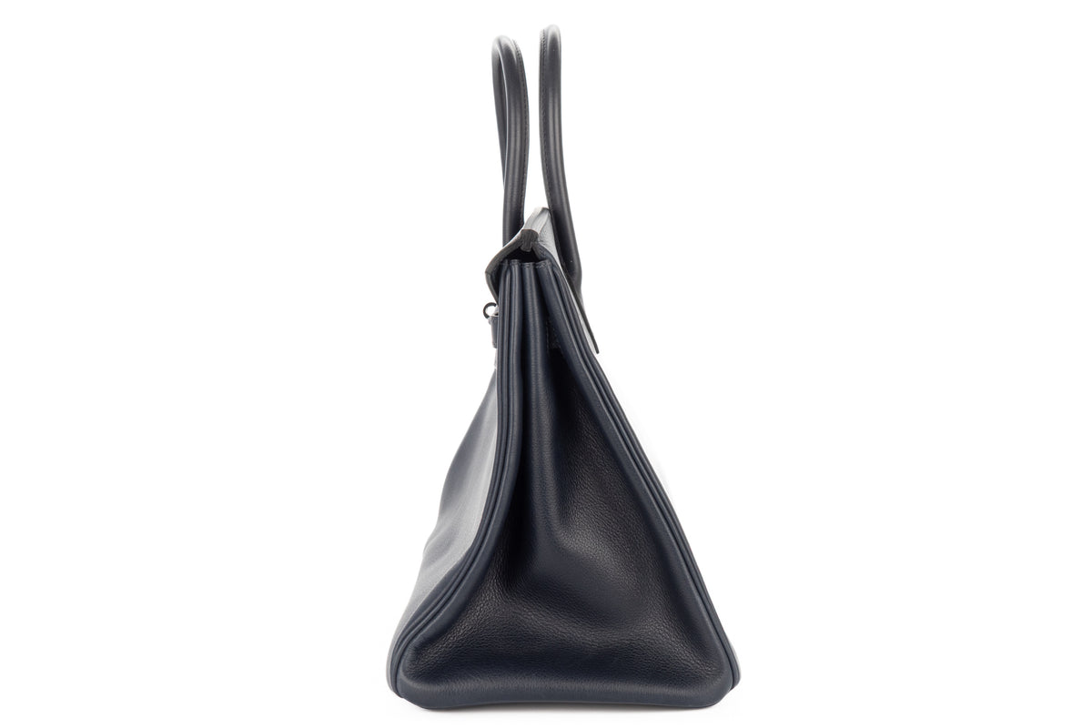 Hermès Birkin 35 Bleu Nuit Evercolor Palladium Hardware - view 5