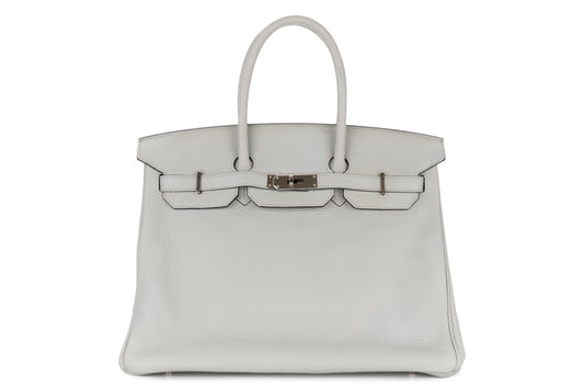 Hermès Birkin 35 Bleu Pale Clemence Palladium Hardware - view 1