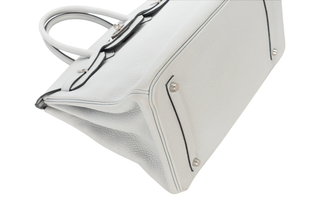 Hermès Birkin 35 Bleu Pale Clemence Palladium Hardware - view 11