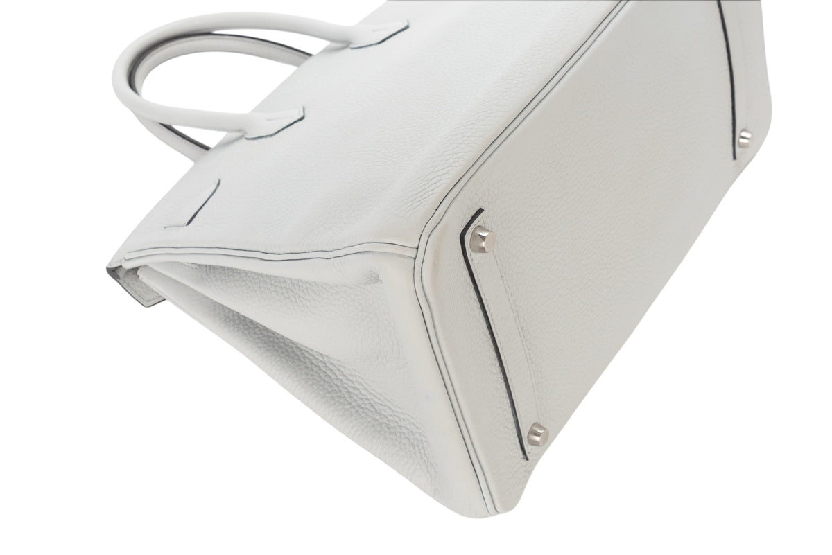 Hermès Birkin 35 Bleu Pale Clemence Palladium Hardware - view 13