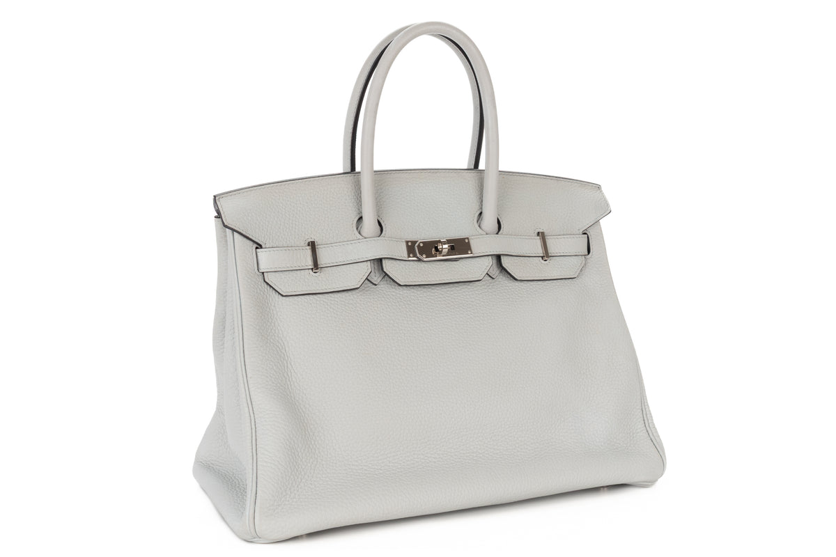 Hermès Birkin 35 Bleu Pale Clemence Palladium Hardware - view 2