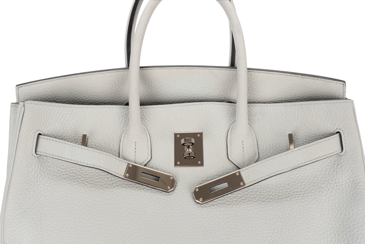 Hermès Birkin 35 Bleu Pale Clemence Palladium Hardware - view 8