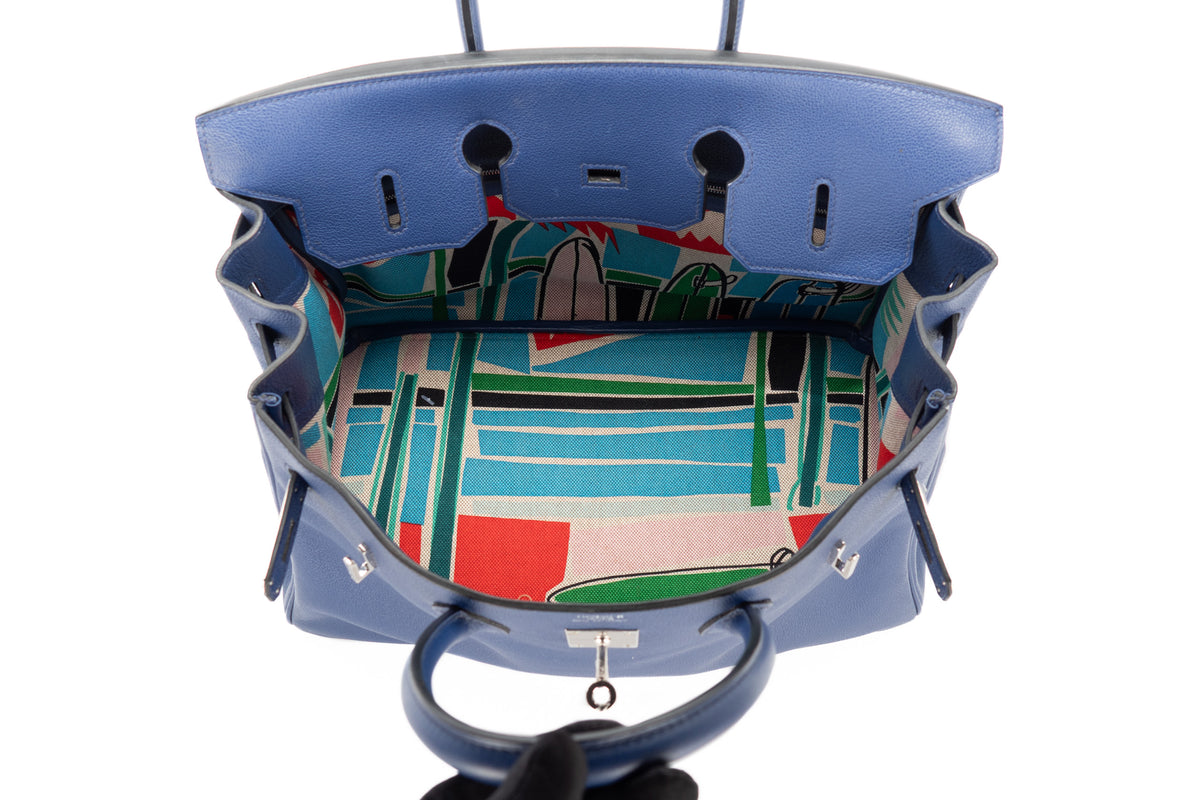 Hermès Birkin 35 Bleu Saphir Novillo Palladium Hardware - view 14