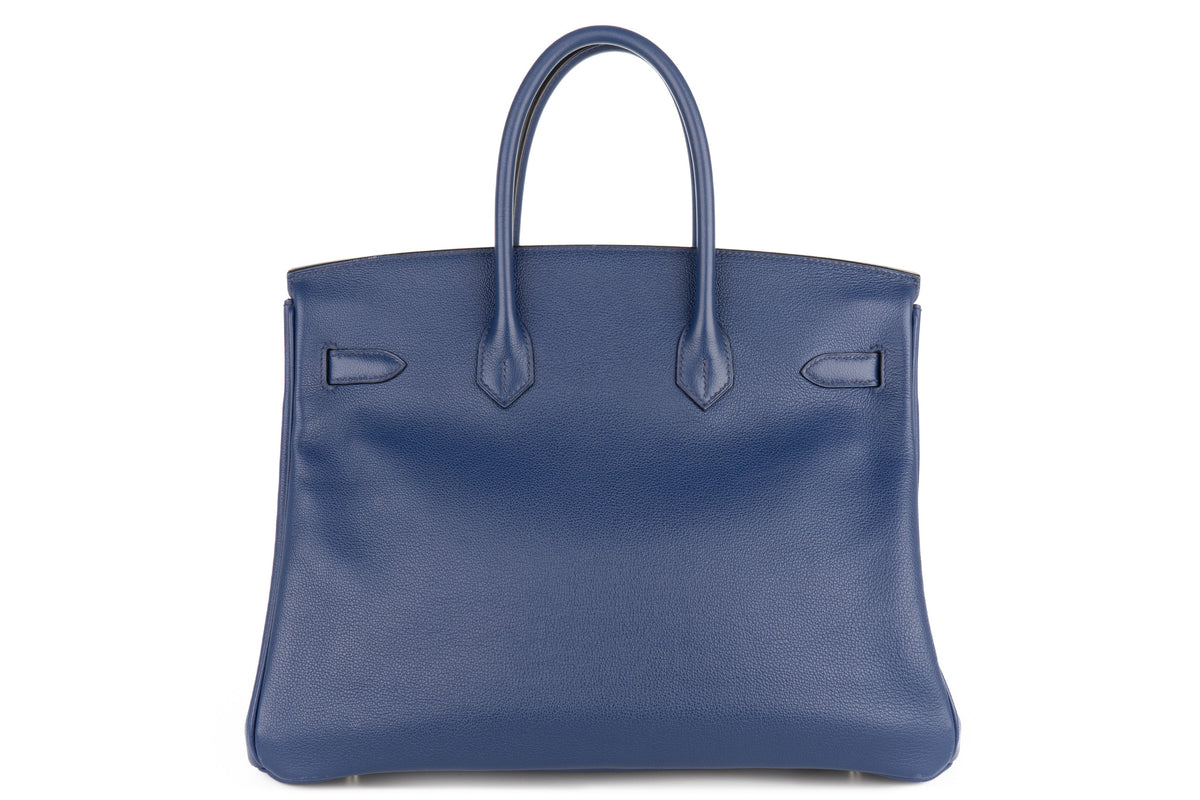 Hermès Birkin 35 Bleu Saphir Novillo Palladium Hardware - view 3