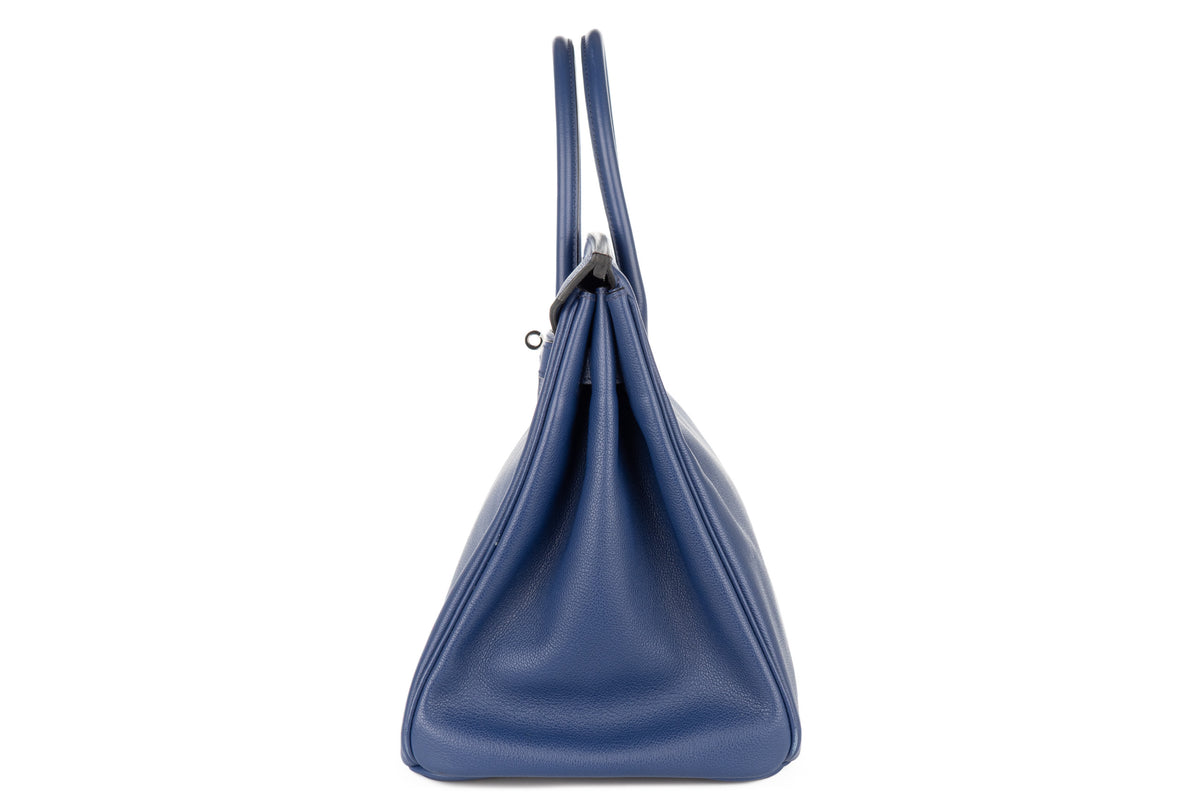 Hermès Birkin 35 Bleu Saphir Novillo Palladium Hardware - view 4