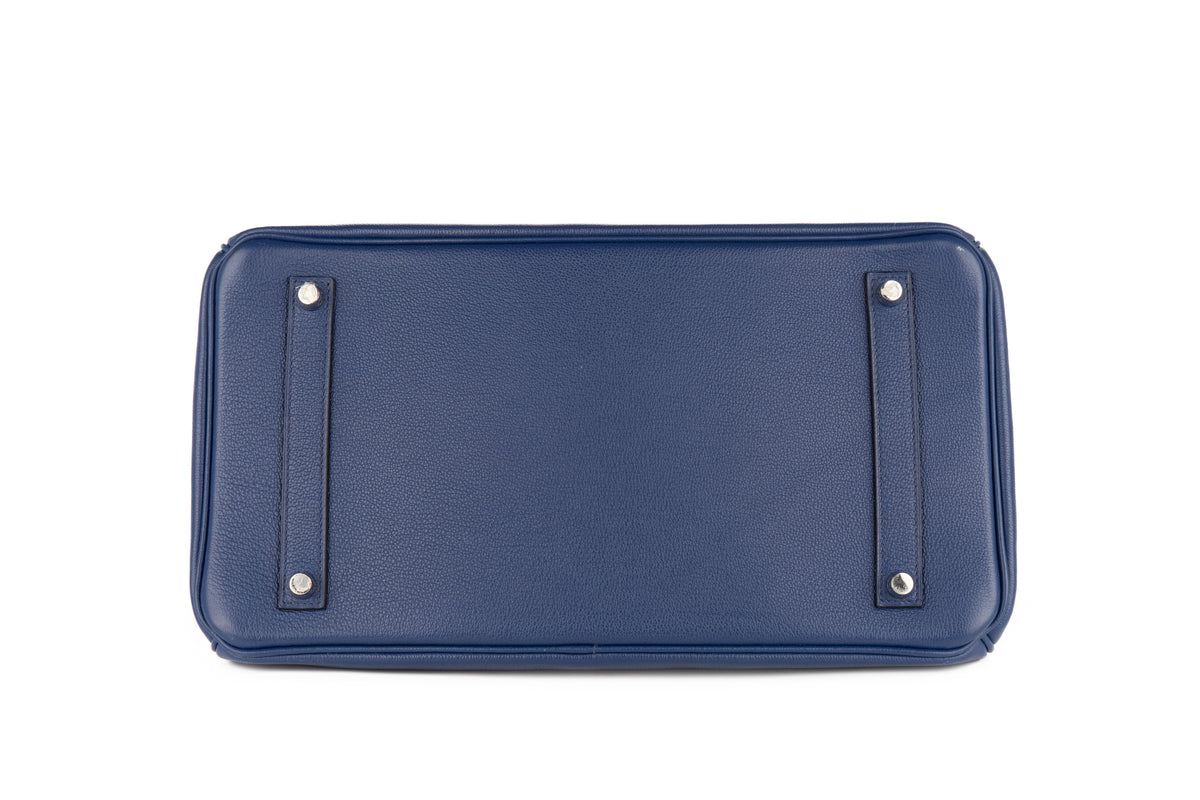 Hermès Birkin 35 Bleu Saphir Novillo Palladium Hardware - view 6