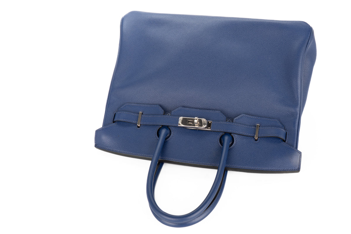 Hermès Birkin 35 Bleu Saphir Novillo Palladium Hardware - view 8