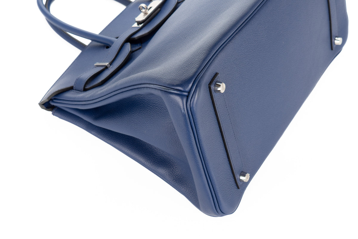 Hermès Birkin 35 Bleu Saphir Novillo Palladium Hardware - view 9
