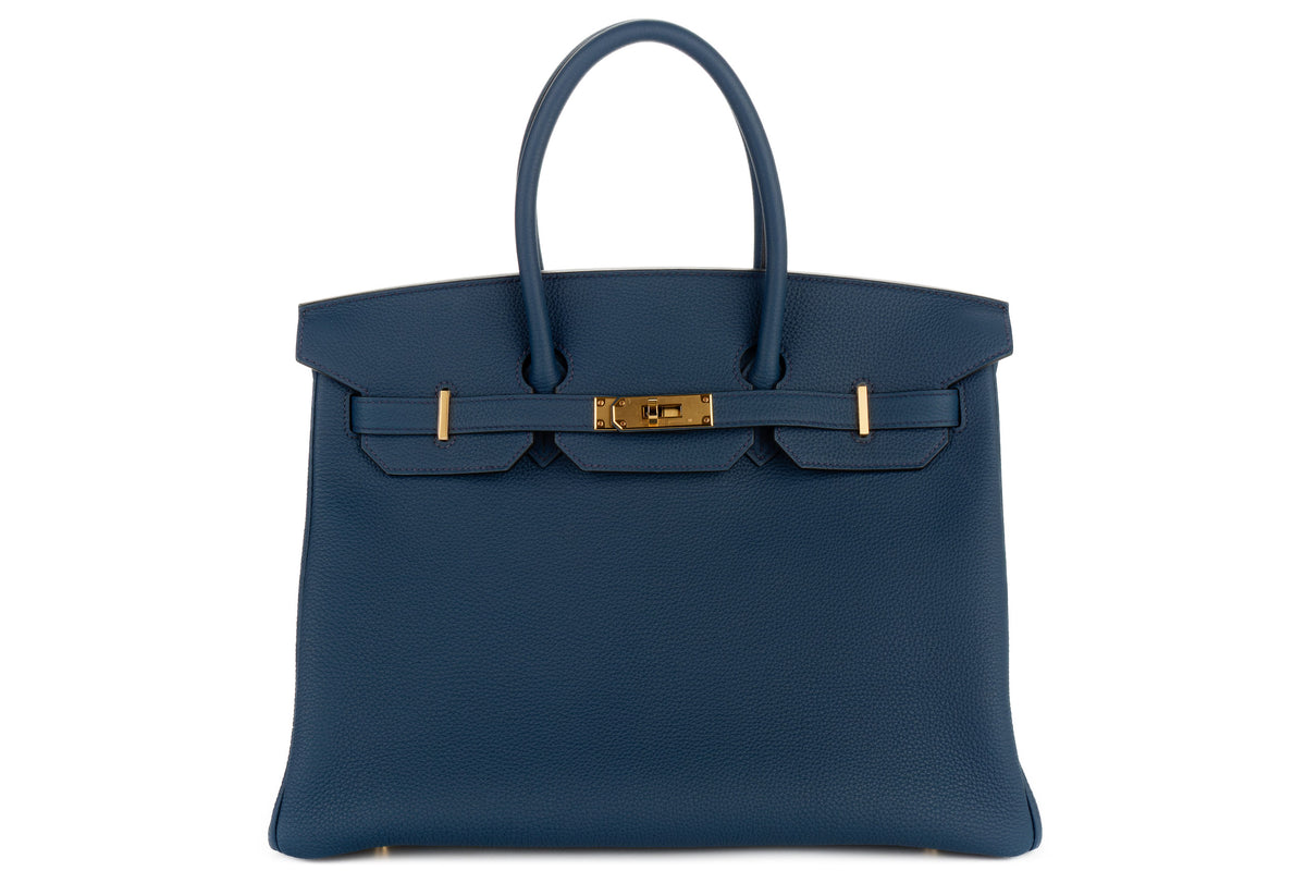 Hermès Birkin 35 Bleu de Prusse Togo Gold Hardware - view 1