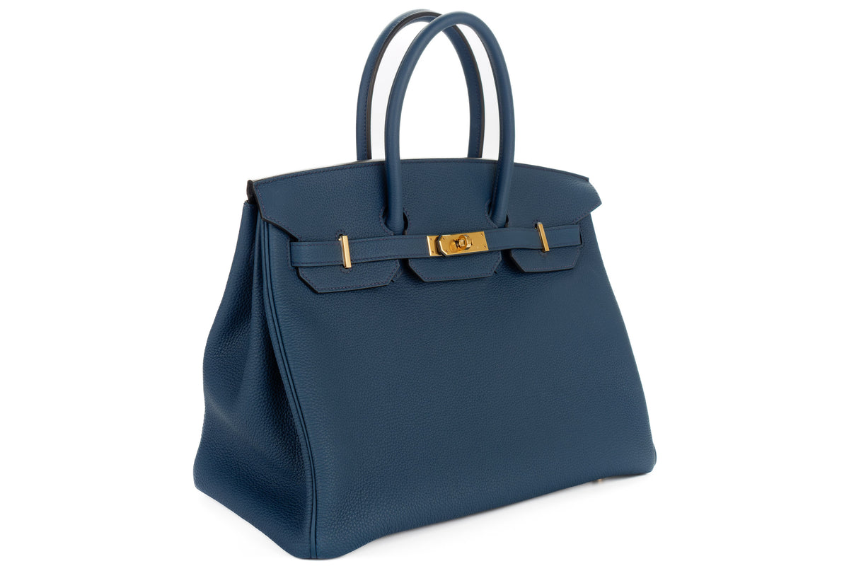 Hermès Birkin 35 Bleu de Prusse Togo Gold Hardware - view 2