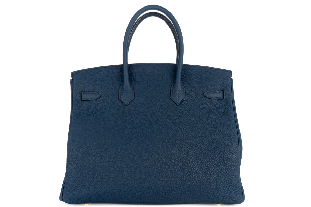 Hermès Birkin 35 Bleu de Prusse Togo Gold Hardware - view 3