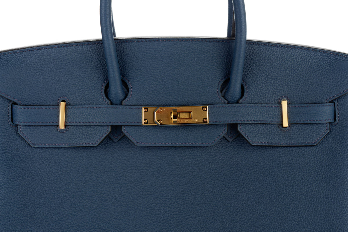 Hermès Birkin 35 Bleu de Prusse Togo Gold Hardware - view 7