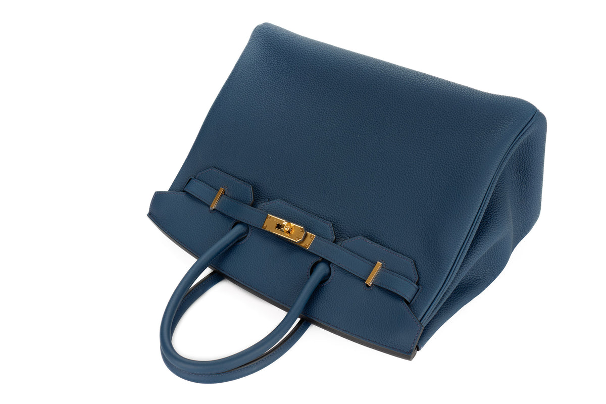 Hermès Birkin 35 Bleu de Prusse Togo Gold Hardware - view 8