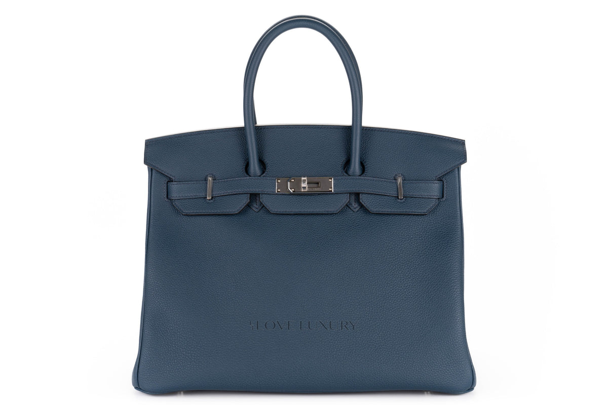 Hermès Birkin 35 Bleu de Prusse Togo Palladium Hardware - view 1